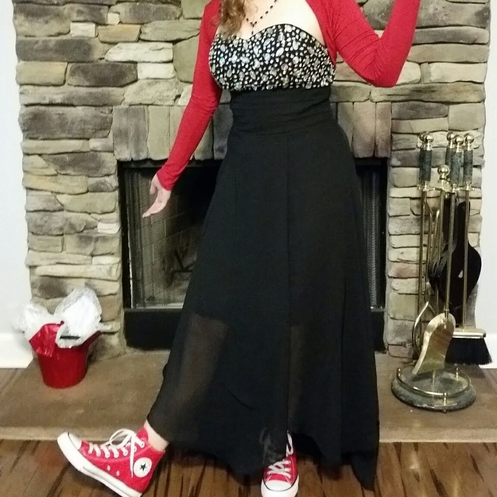 Strapless prom dress